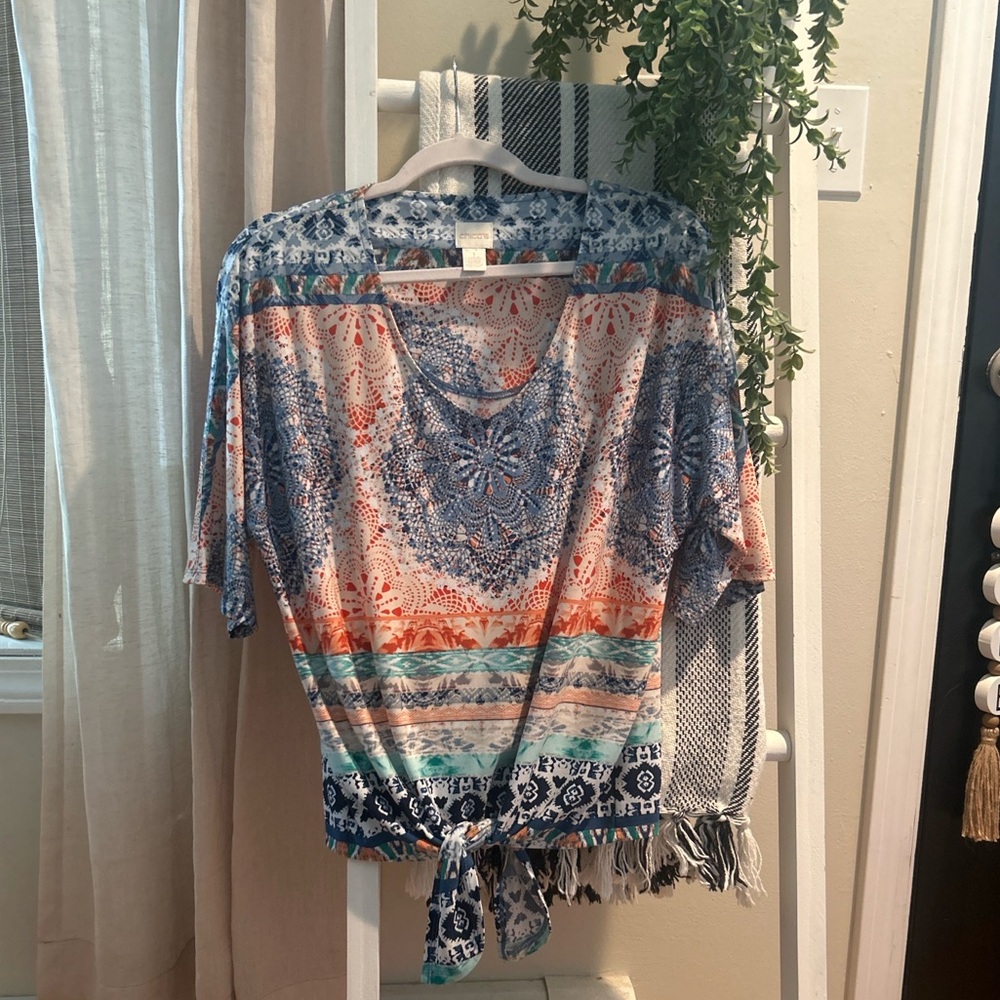 Chico’s size 1 blouse tie at bottom